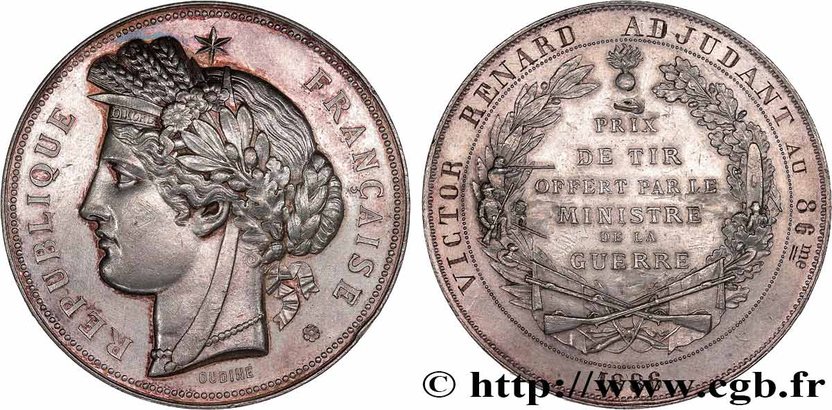 TROISIÈME RÉPUBLIQUE Médaille, Prix de tir offert TTB
