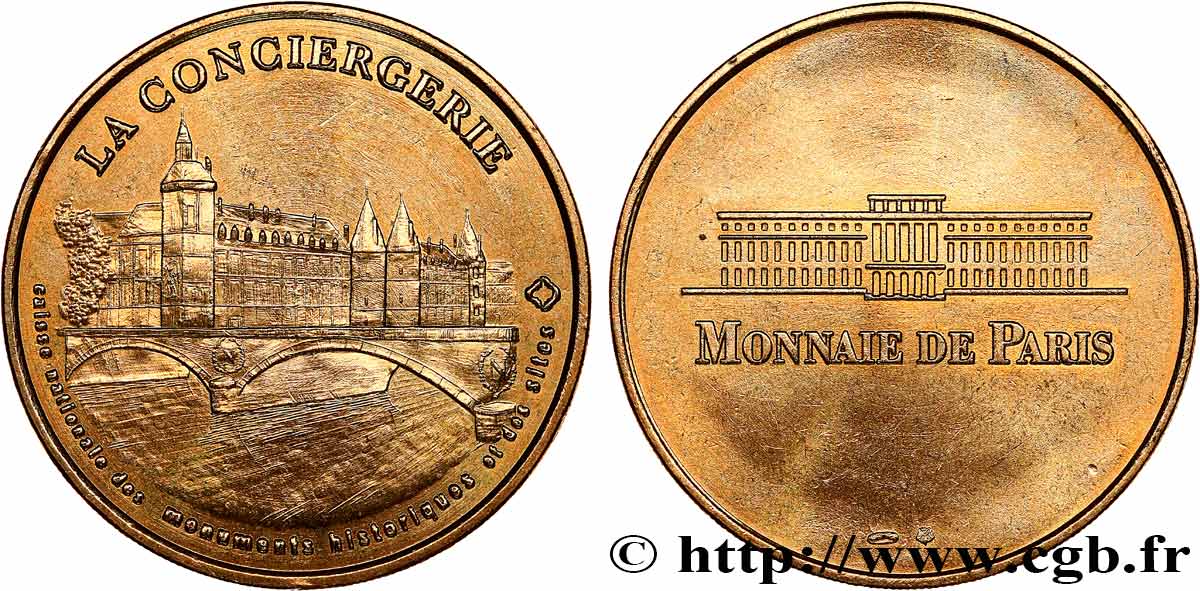 TOURISTIC MEDALS Médaille touristique, La Conciergerie, Paris AU