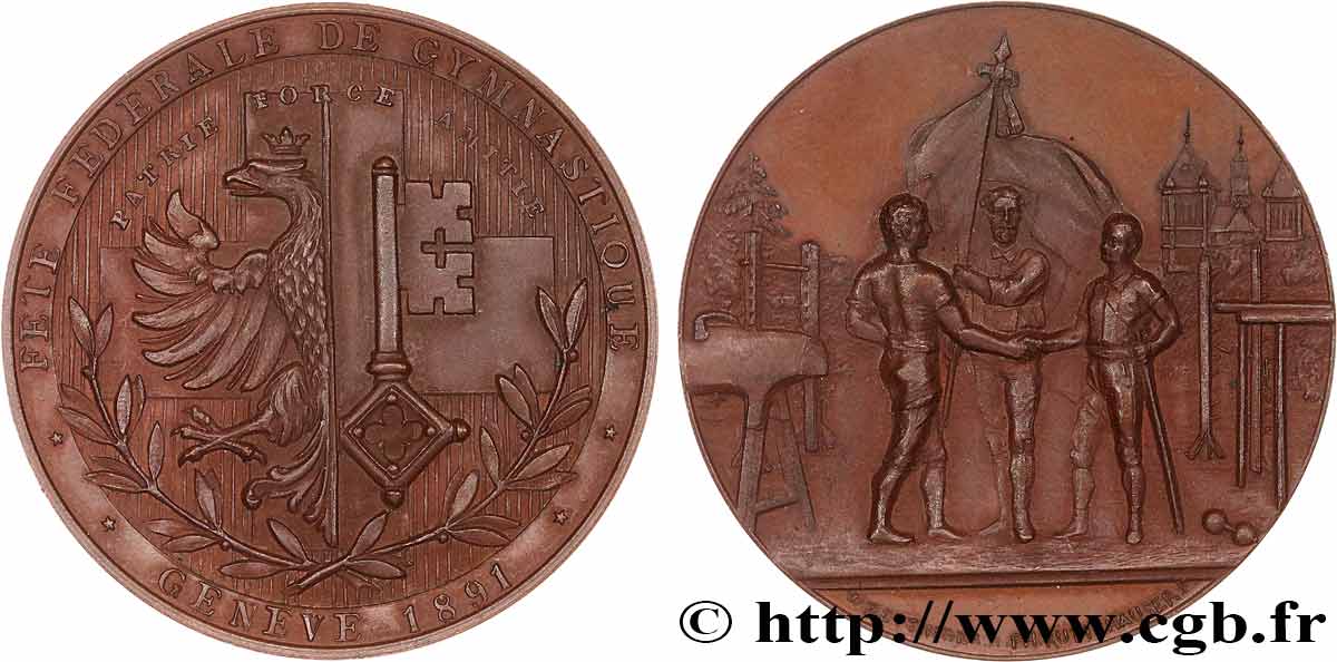 SWITZERLAND - CONFEDERATION OF HELVETIA Médaille, Fête fédérale de gymnastique MS