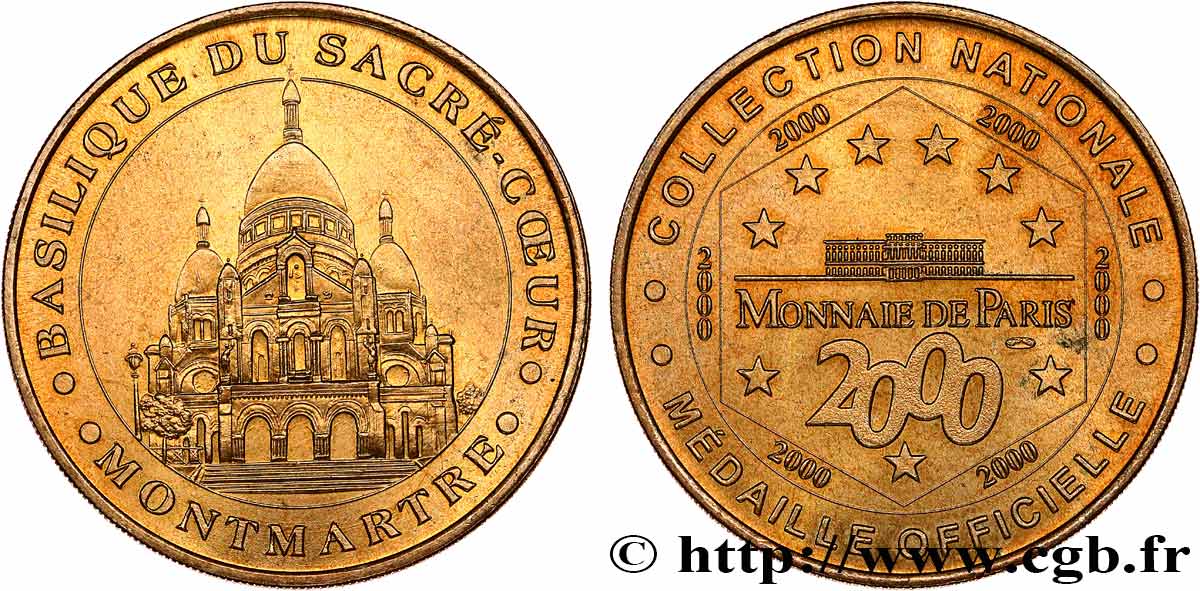 TOURISTIC MEDALS Médaille touristique, Basilique du Sacré-Coeur, Montmartre AU