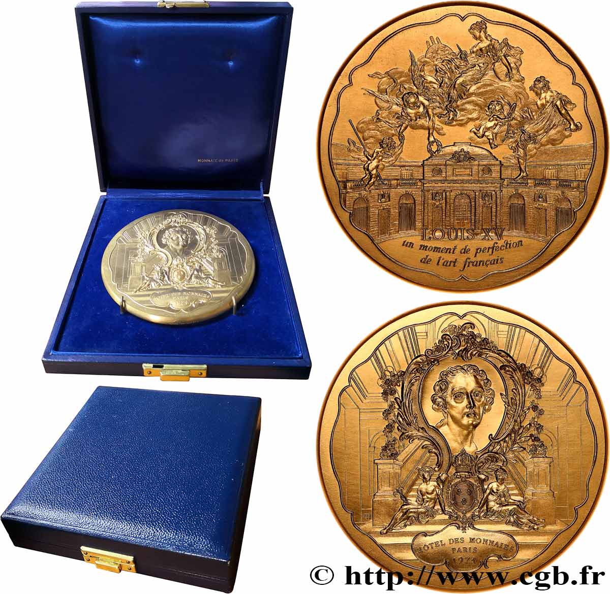 QUINTA REPUBBLICA FRANCESE Médaille, Louis XV, un moment de perfection de l’art français, Exemplaire Editeur MS