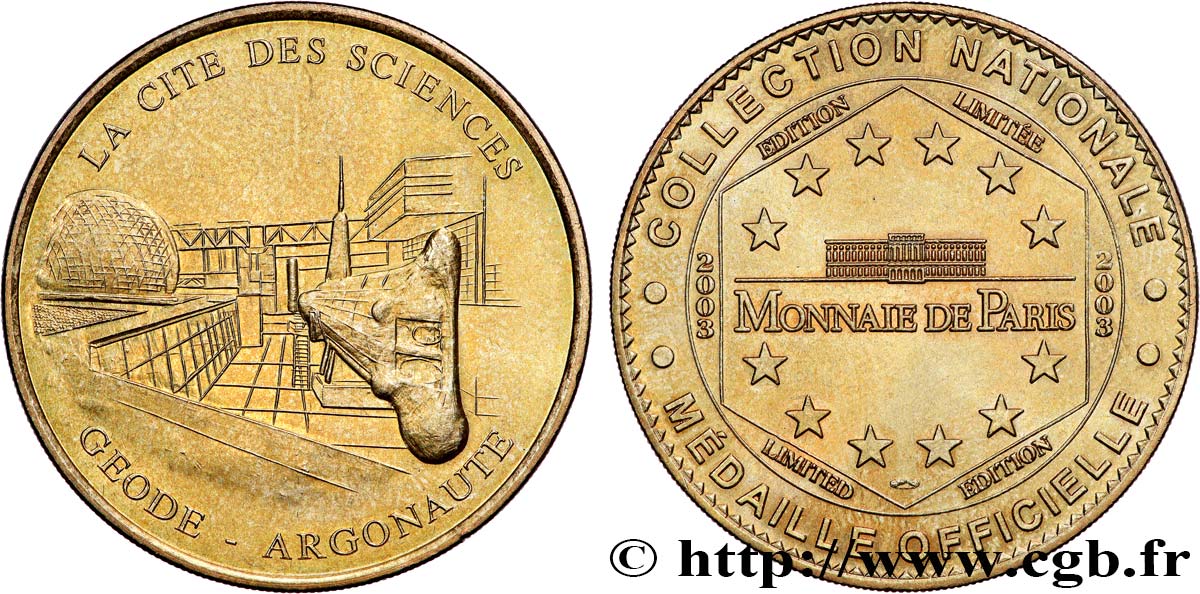 TOURISTIC MEDALS Médaille touristique, La cité des sciences, Paris VZ