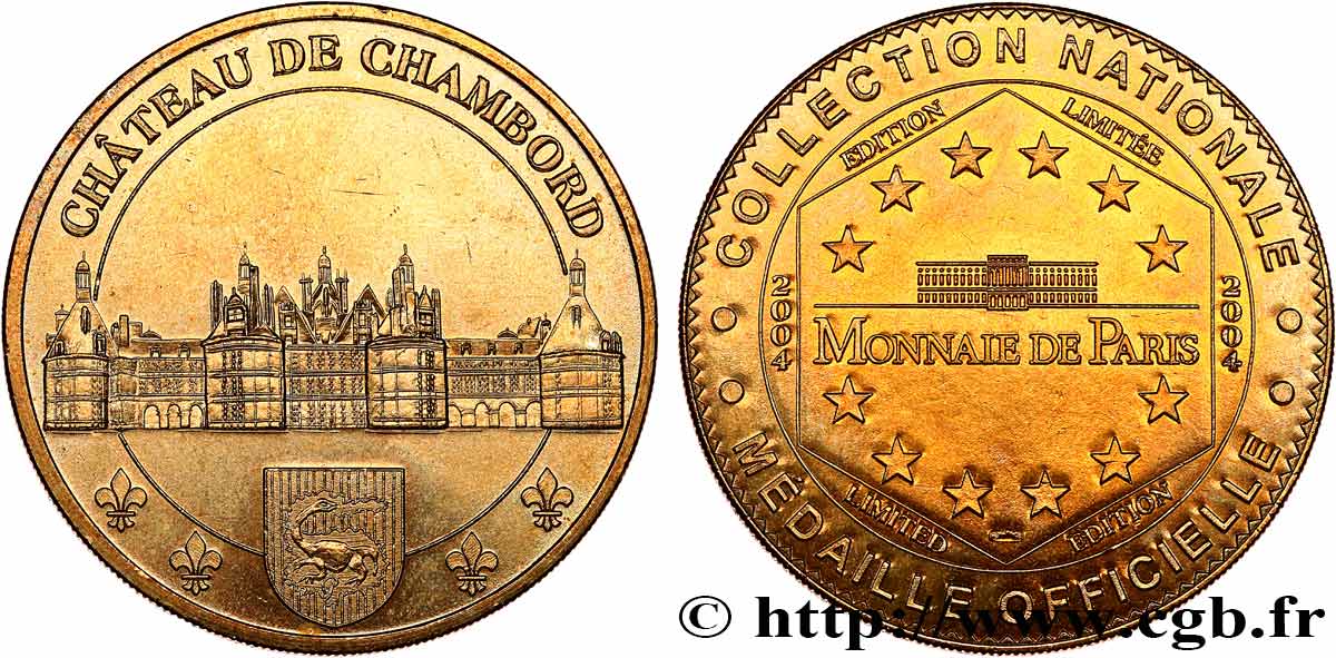 TOURISTIC MEDALS Médaille touristique, Château de Chambord AU