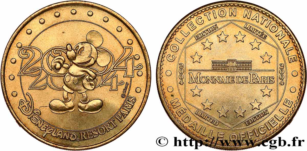 MÉDAILLES TOURISTIQUES Médaille touristique, Disneyland, Paris VZ