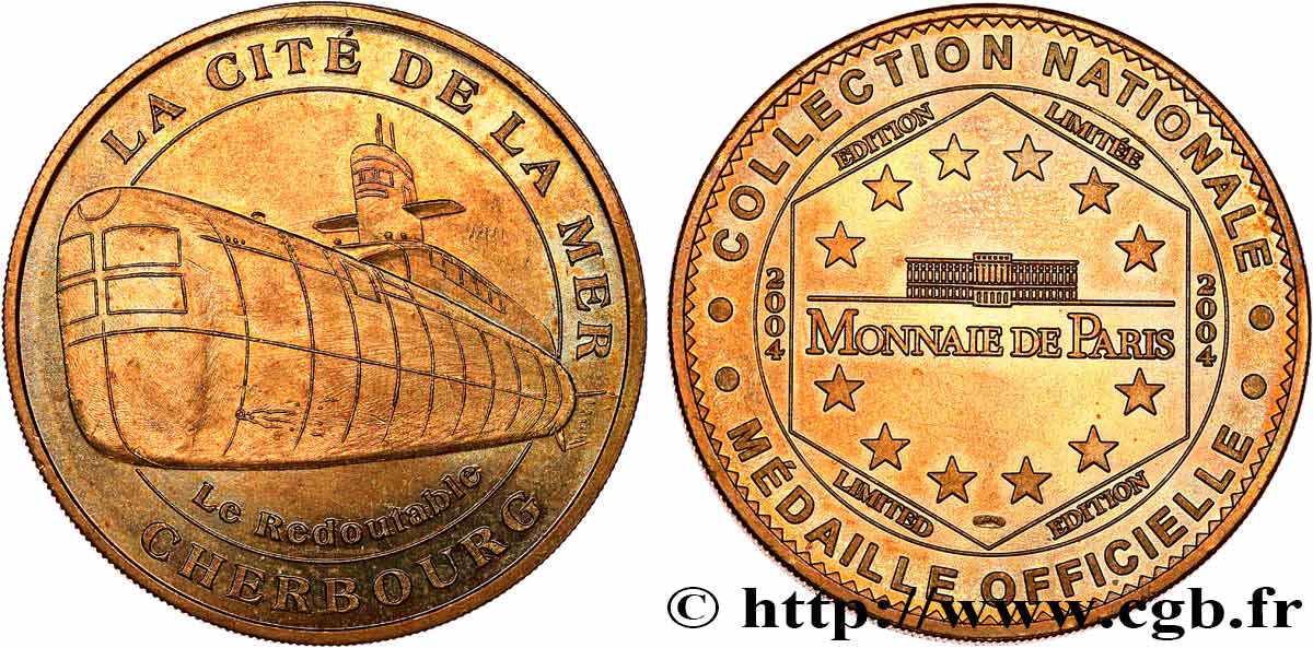 TOURISTIC MEDALS Médaille touristique, La cité de la mer, Cherbourg SPL