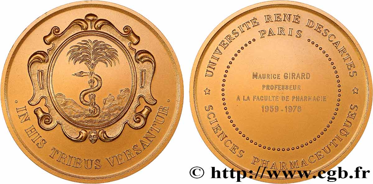 UNIVERSITÉ DE PARIS Médaille, Université René Descartes, Sciences pharmaceutiques SPL