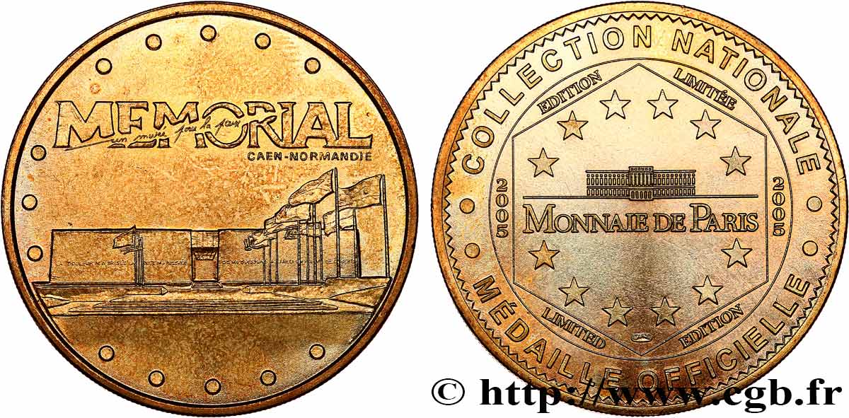 TOURISTIC MEDALS Médaille touristique, Mémorial Caen-Normandie SPL