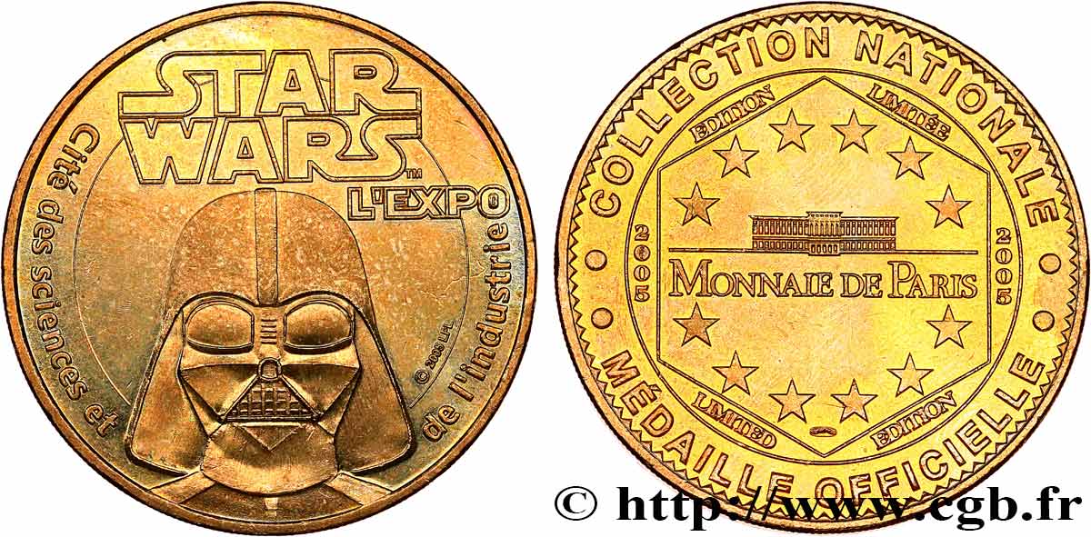 MÉDAILLES TOURISTIQUES Médaille touristique, Cité des sciences et de l’industrie, exposition Star Wars, Paris SUP