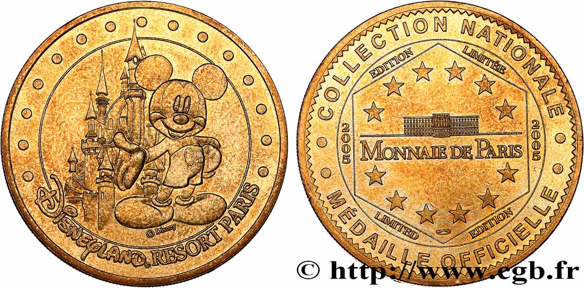 TOURISTIC MEDALS Médaille touristique, Disneyland, Paris SPL