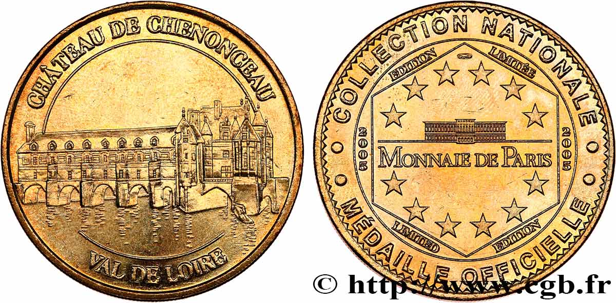 MÉDAILLES TOURISTIQUES Médaille touristique, Château de Chenonceau SUP