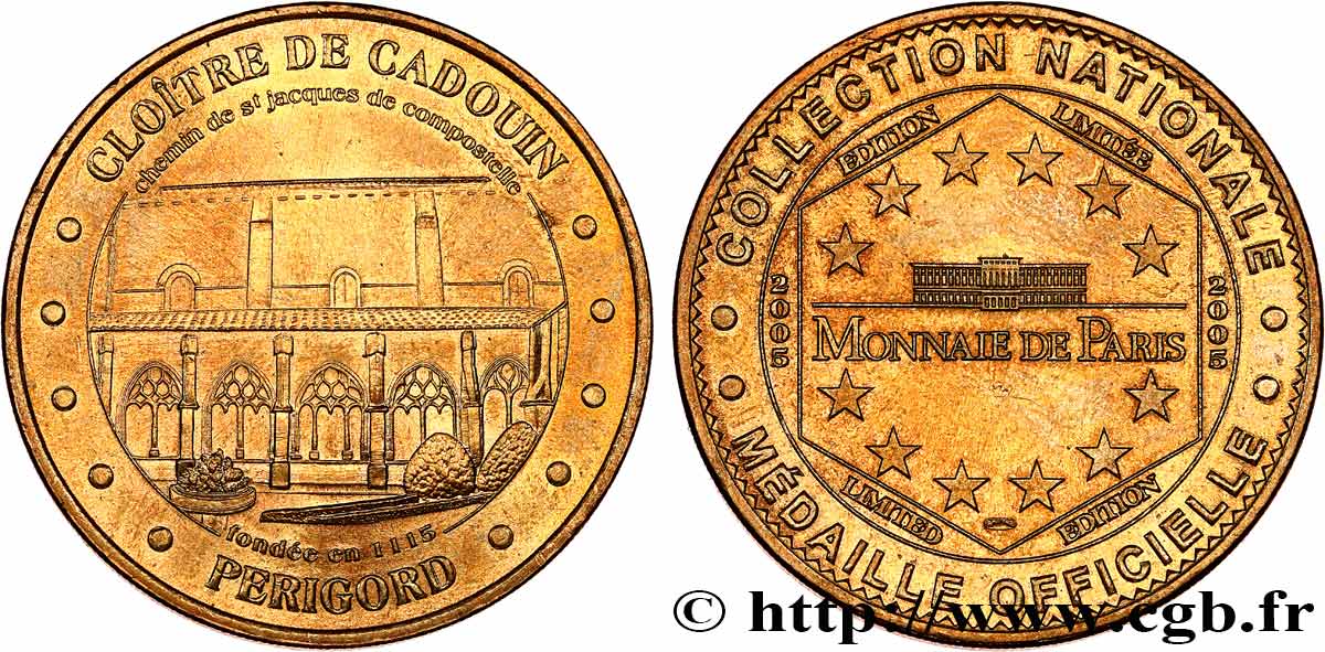 MÉDAILLES TOURISTIQUES Médaille touristique, Cloître de Cadouin SUP