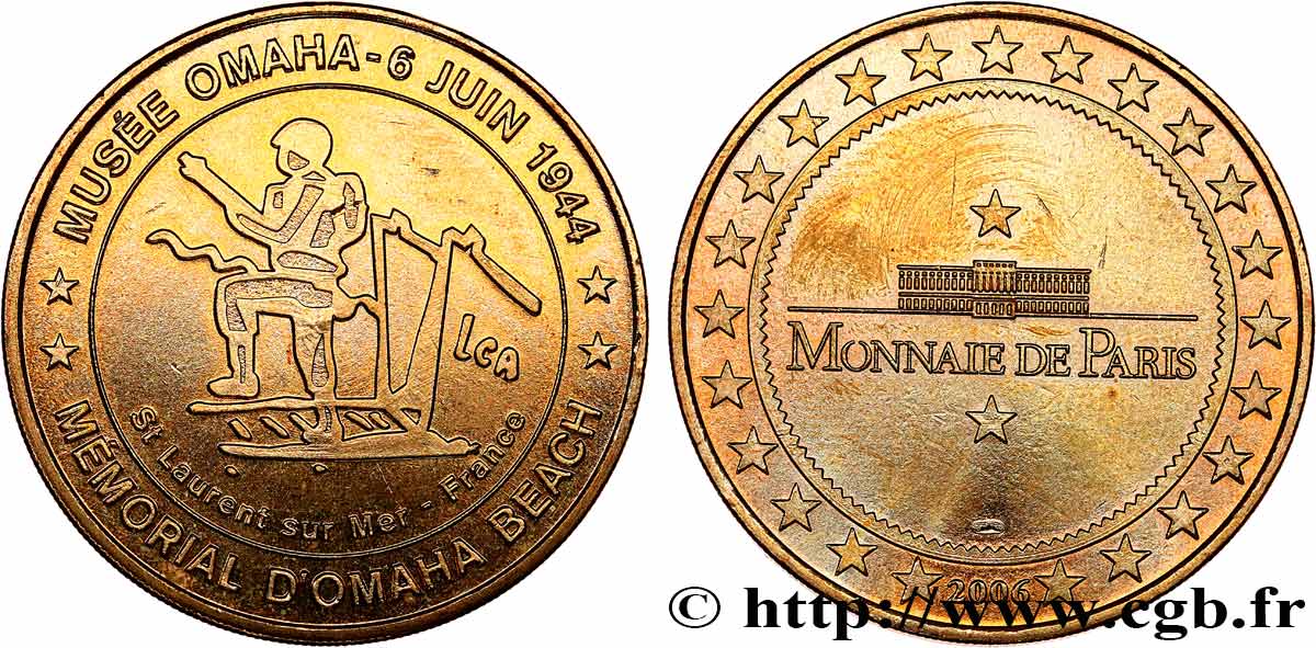 TOURISTIC MEDALS Médaille touristique, Musée Omaha, Mémorial d’Omaha Beach SPL