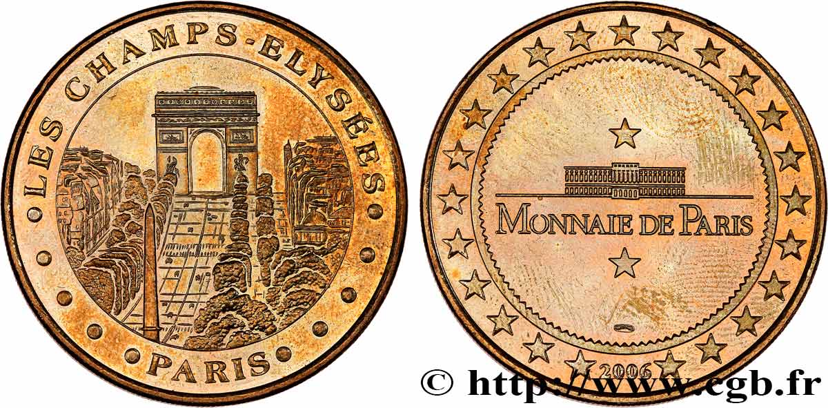 MÉDAILLES TOURISTIQUES Médaille touristique, Champs-Élysées, Paris SUP