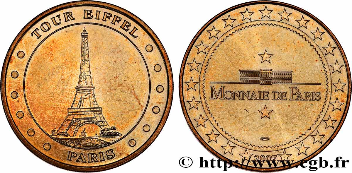 MÉDAILLES TOURISTIQUES Médaille touristique, Tour Eiffel, Paris VZ