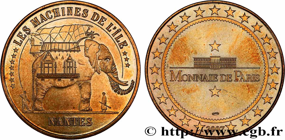 TOURISTIC MEDALS Médaille touristique, Les machines de l’Île, Nantes EBC