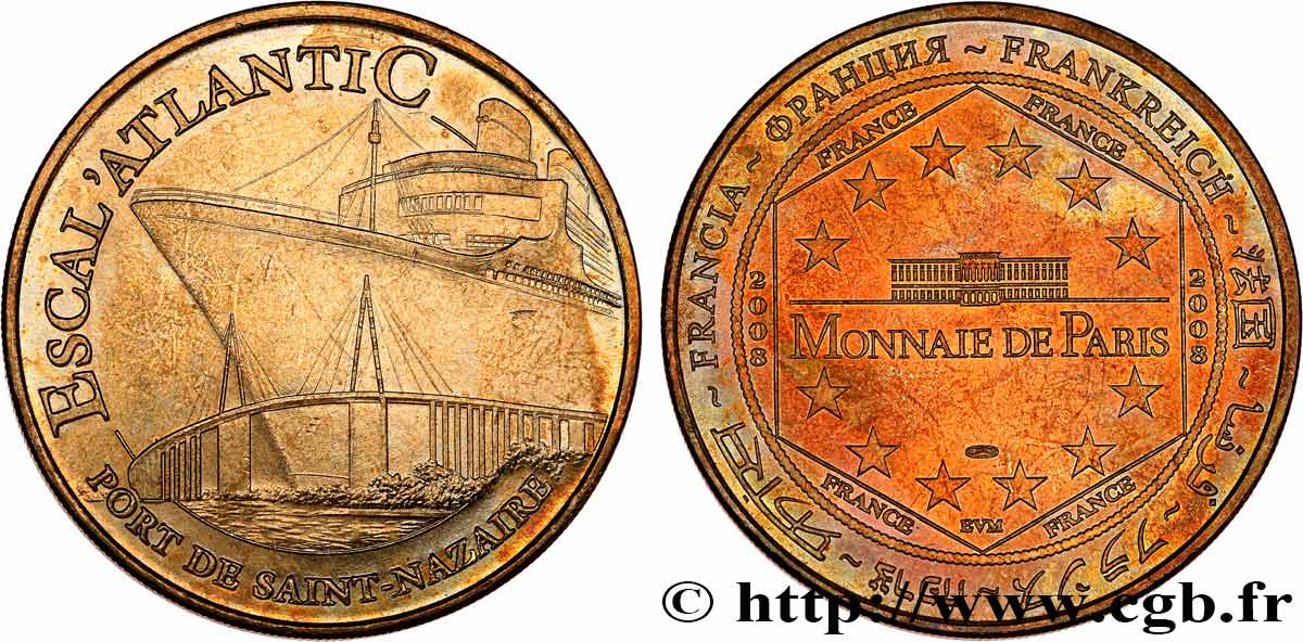 MÉDAILLES TOURISTIQUES Médaille touristique, Escal’atlentique, Port de Saint-Nazaire SUP