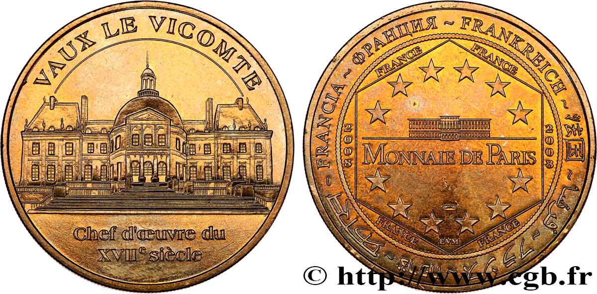 MÉDAILLES TOURISTIQUES Médaille touristique, Vaux-le-Vicomte SPL