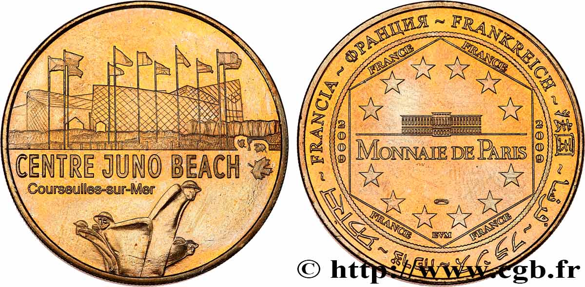 TOURISTIC MEDALS Médaille touristique, Centre Juno Beach, Courseulles-sur-Mer EBC