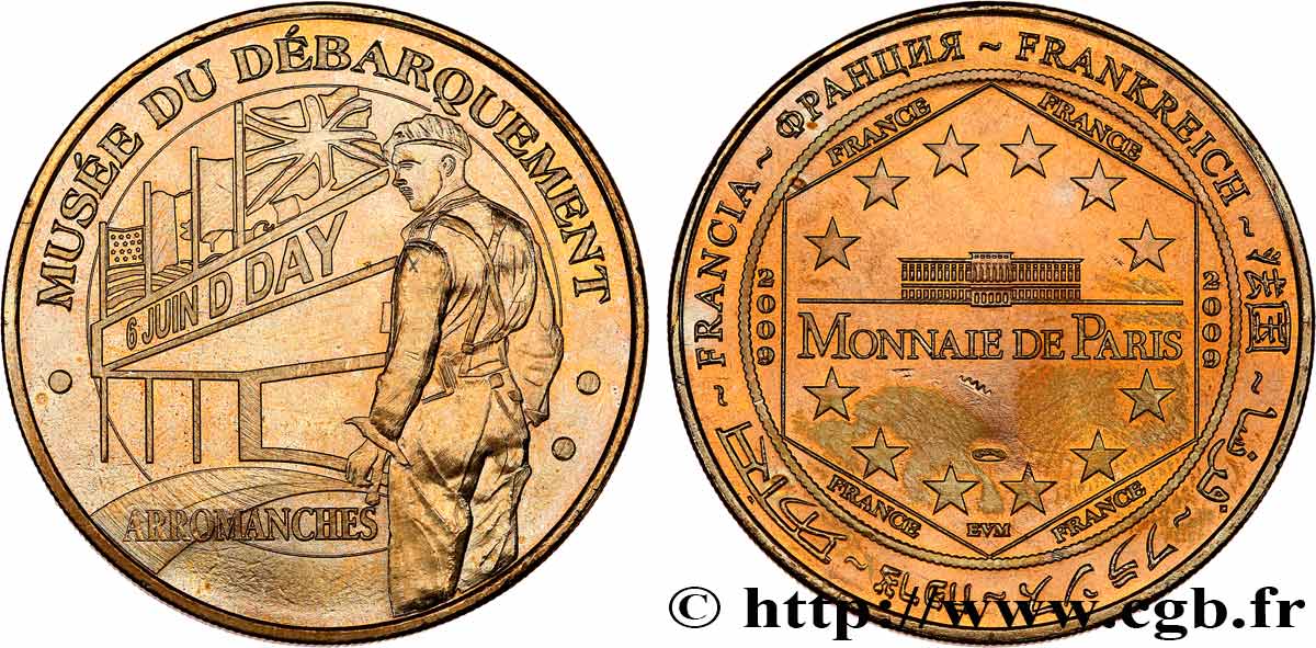 TOURISTIC MEDALS Médaille touristique, Musée du débarquement, Arromanches SPL