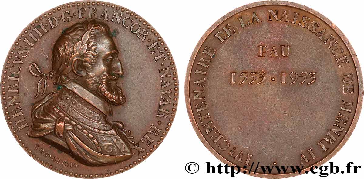 HENRY IV Médaille de récompense, IVe centenaire de la naissance d’Henri IV fVZ