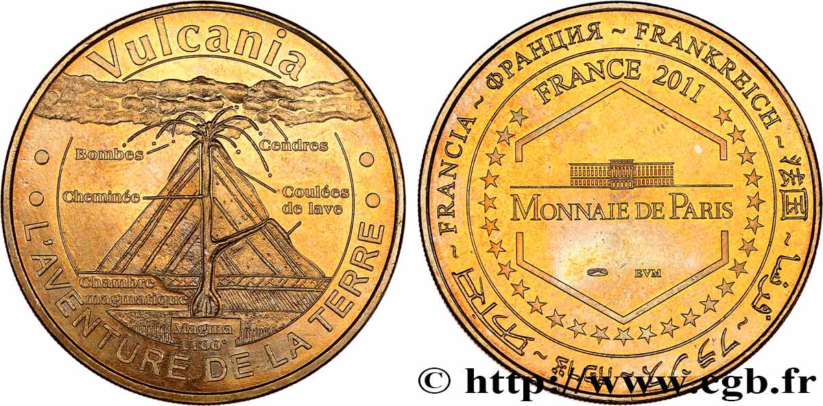 MÉDAILLES TOURISTIQUES Médaille touristique, Vulcania, Saint-Ours SUP