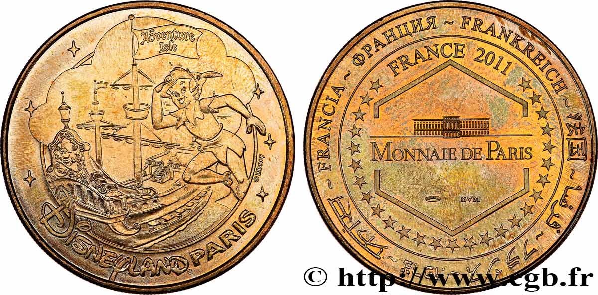 TOURISTIC MEDALS Médaille touristique, Disneyland, Paris SPL
