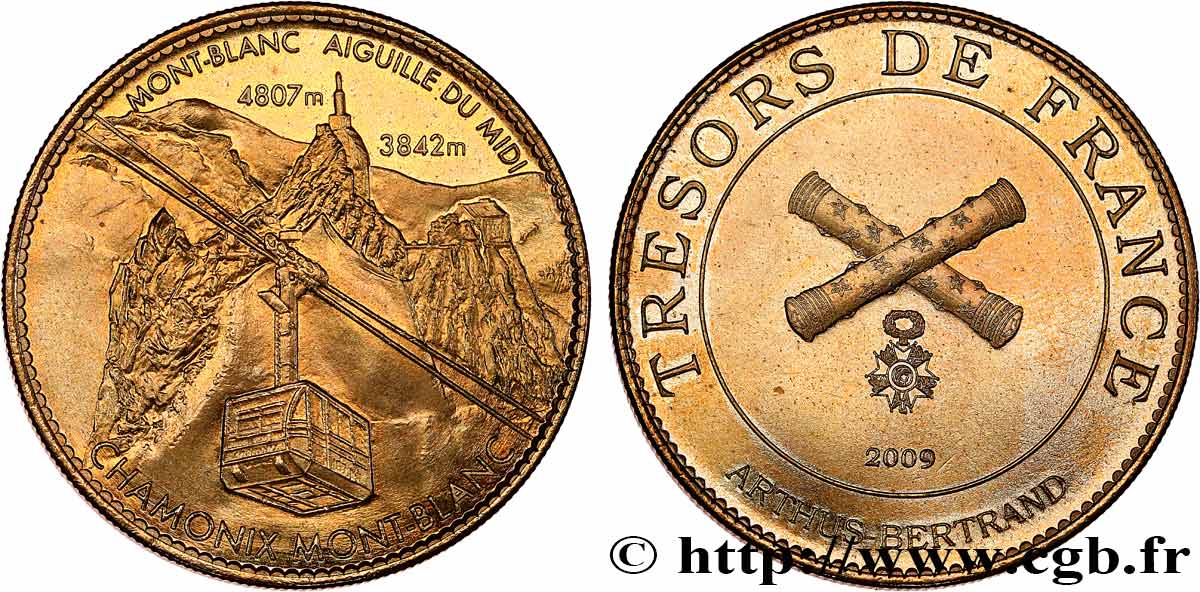 TOURISTIC MEDALS Médaille touristique,Trésors de France, Chamonix Mont-Blanc AU
