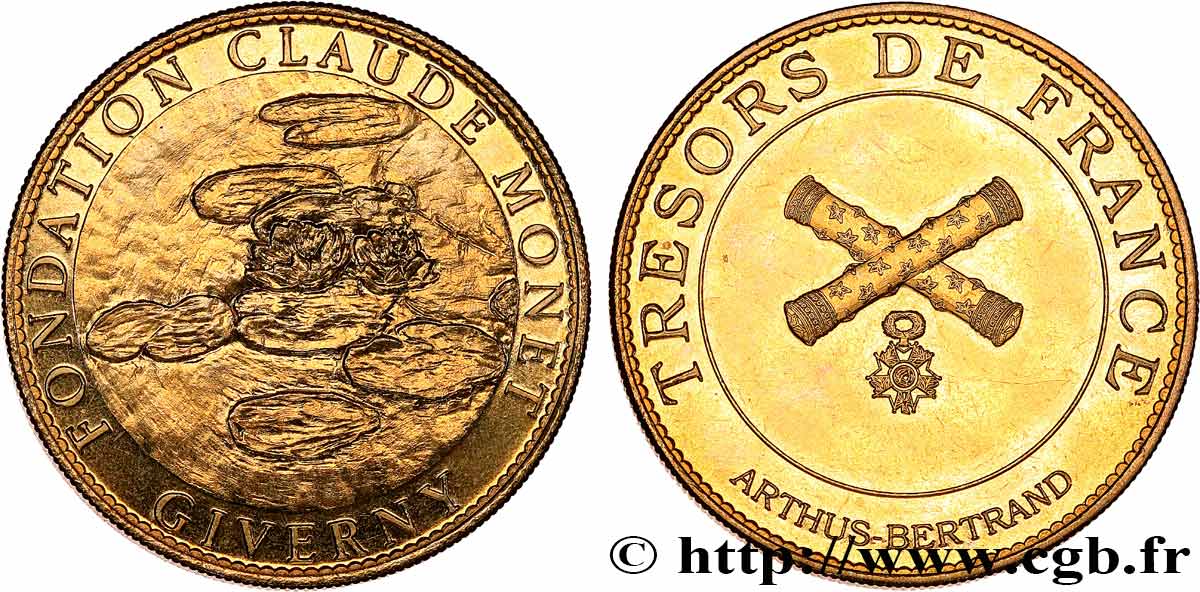 TOURISTIC MEDALS Médaille touristique,Trésors de France, Fondation Claude Monet Giverny EBC