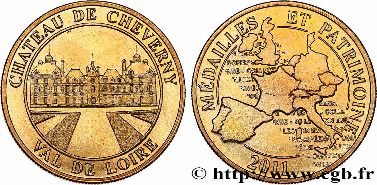 TOURISTIC MEDALS Médaille touristique, Château de Cheverny SPL