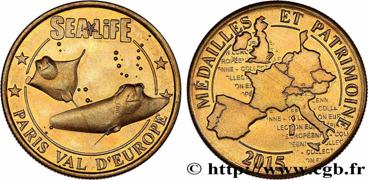 MÉDAILLES TOURISTIQUES Médaille touristique, Sea Life, Paris SUP