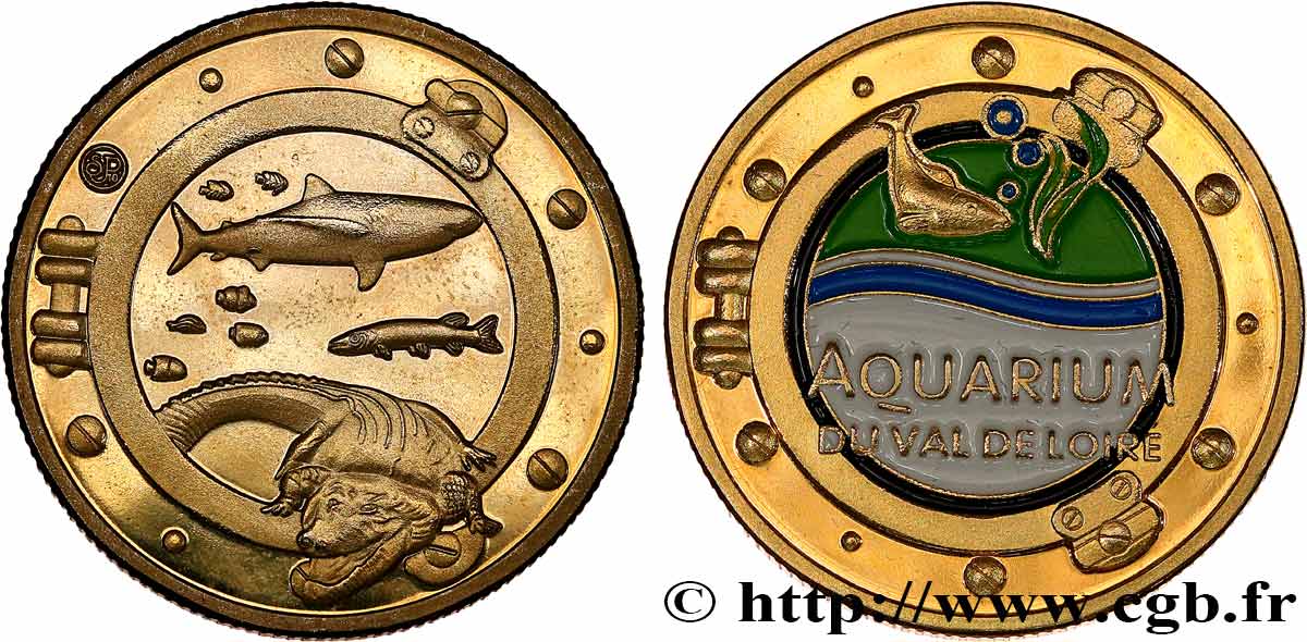 MÉDAILLES TOURISTIQUES Médaille touristique, Aquarium du Val de Loire SUP