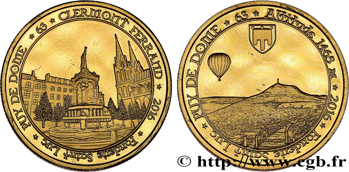 MÉDAILLES TOURISTIQUES Médaille touristique, Clermont-Ferrand, Puy de Dôme SUP