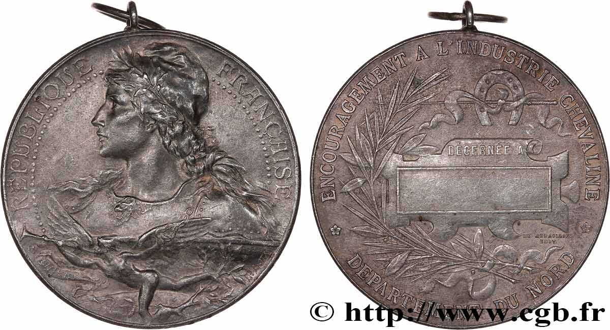 TROISIÈME RÉPUBLIQUE Médaille, Encouragement à l’industrie chevaline TTB