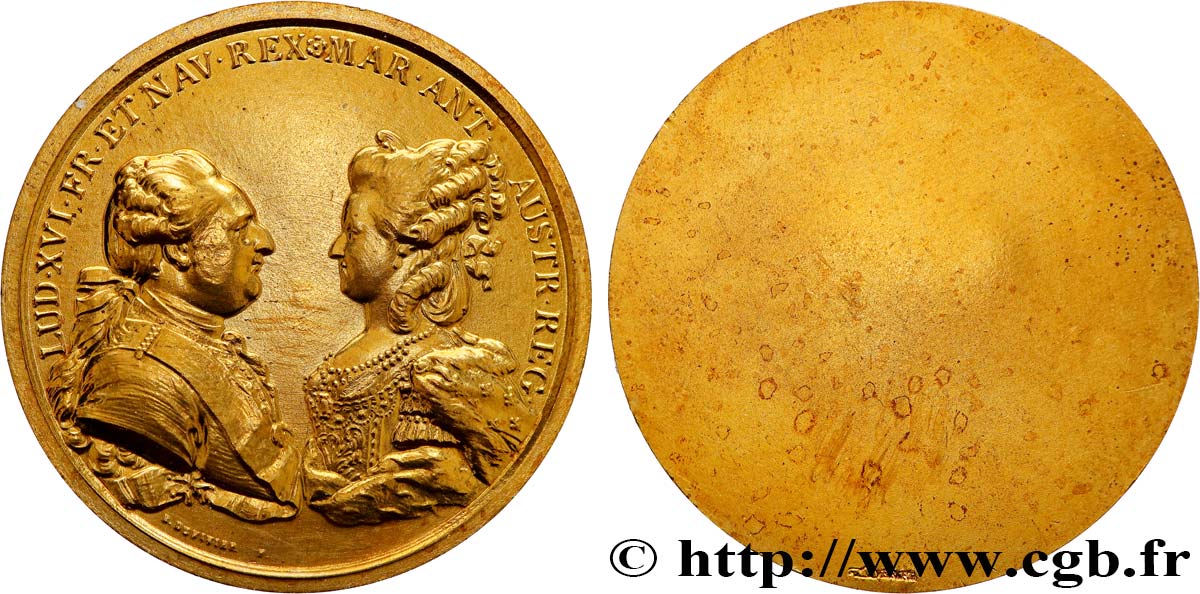 MÉDAILLES TOURISTIQUES Médaille touristique, Louis XVI et Marie-Antoinette SUP