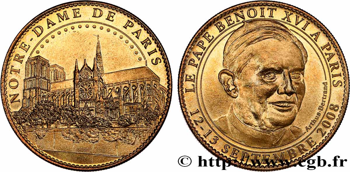 TOURISTIC MEDALS Médaille touristique, Notre-Dame de Paris AU