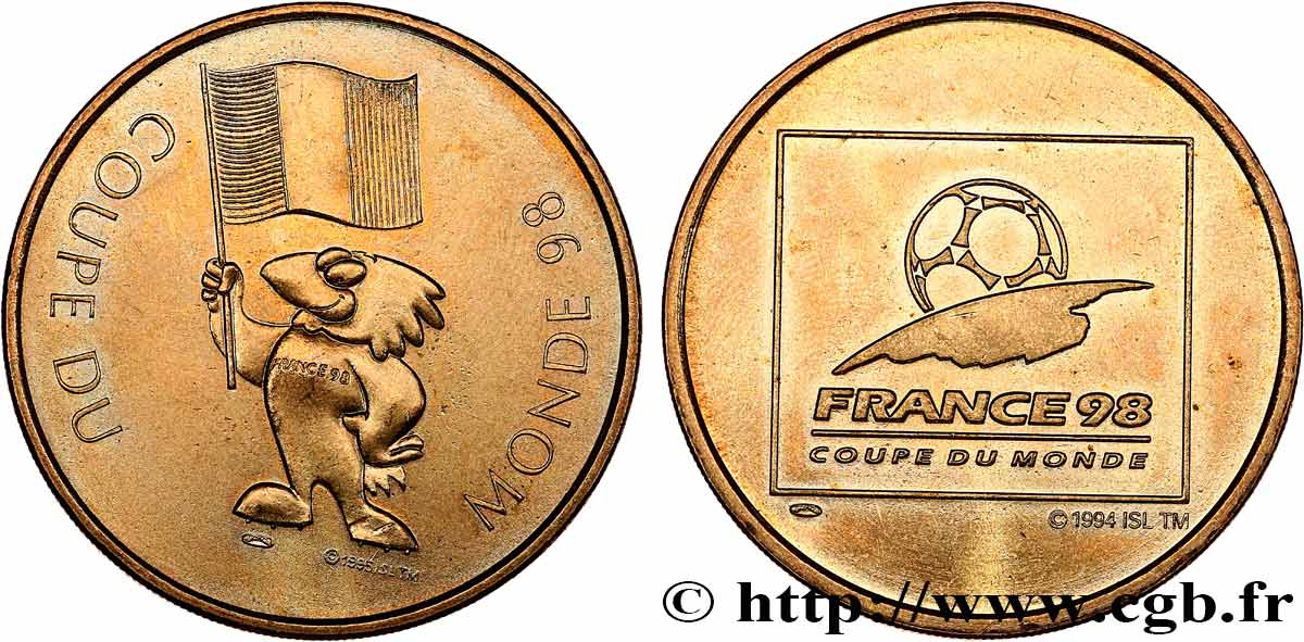 TOURISTIC MEDALS Médaille touristique, Coupe du Monde 1998 EBC