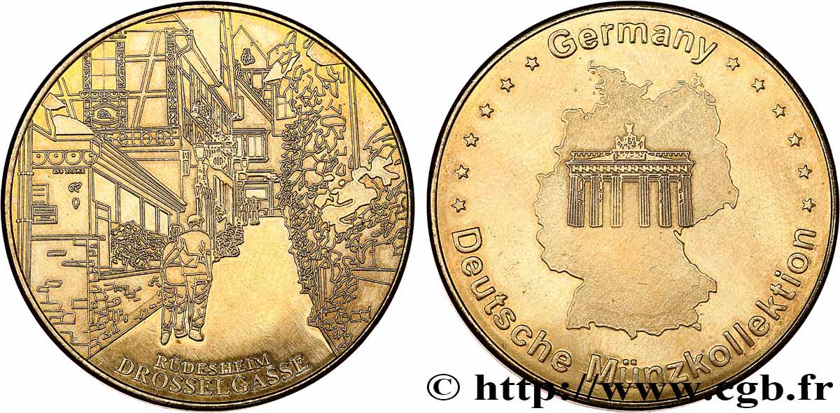 MÉDAILLES TOURISTIQUES Médaille touristique, Rudesheim, Allemagne SUP