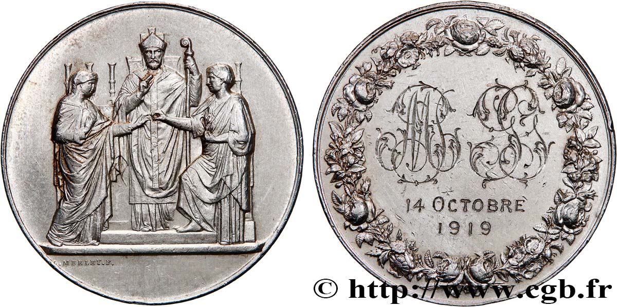 AMOUR ET MARIAGE Médaille de mariage TTB/TTB+