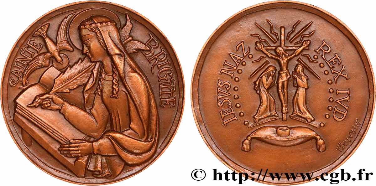 MÉDAILLES RELIGIEUSES Médaille, Sainte Brigitte SUP