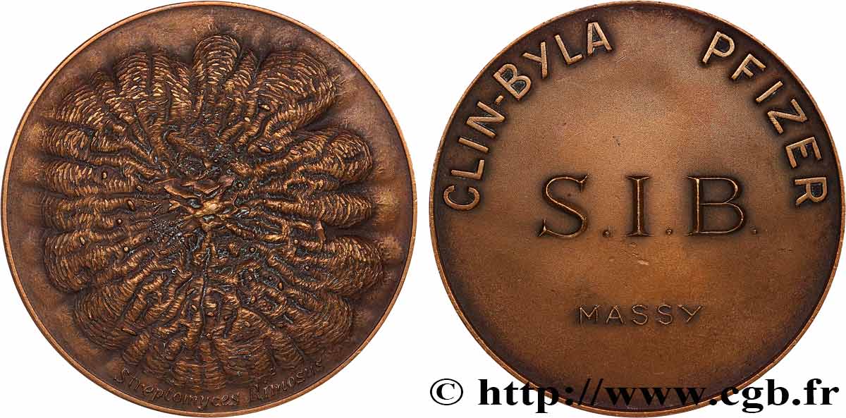 SCIENCES & SCIENTIFIQUES Médaille, Streptomyces rimosus AU/AU