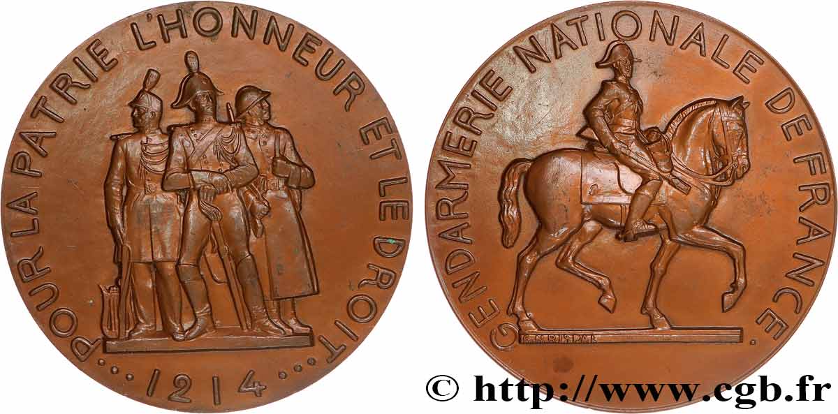 POLICE AND GENDARMERIE Médaille, Gendarmerie nationale de France AU