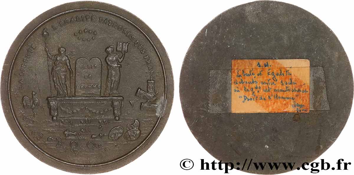 NATIONALKONVENT Médaille, Liberté et Égalité, patronnes des français SS