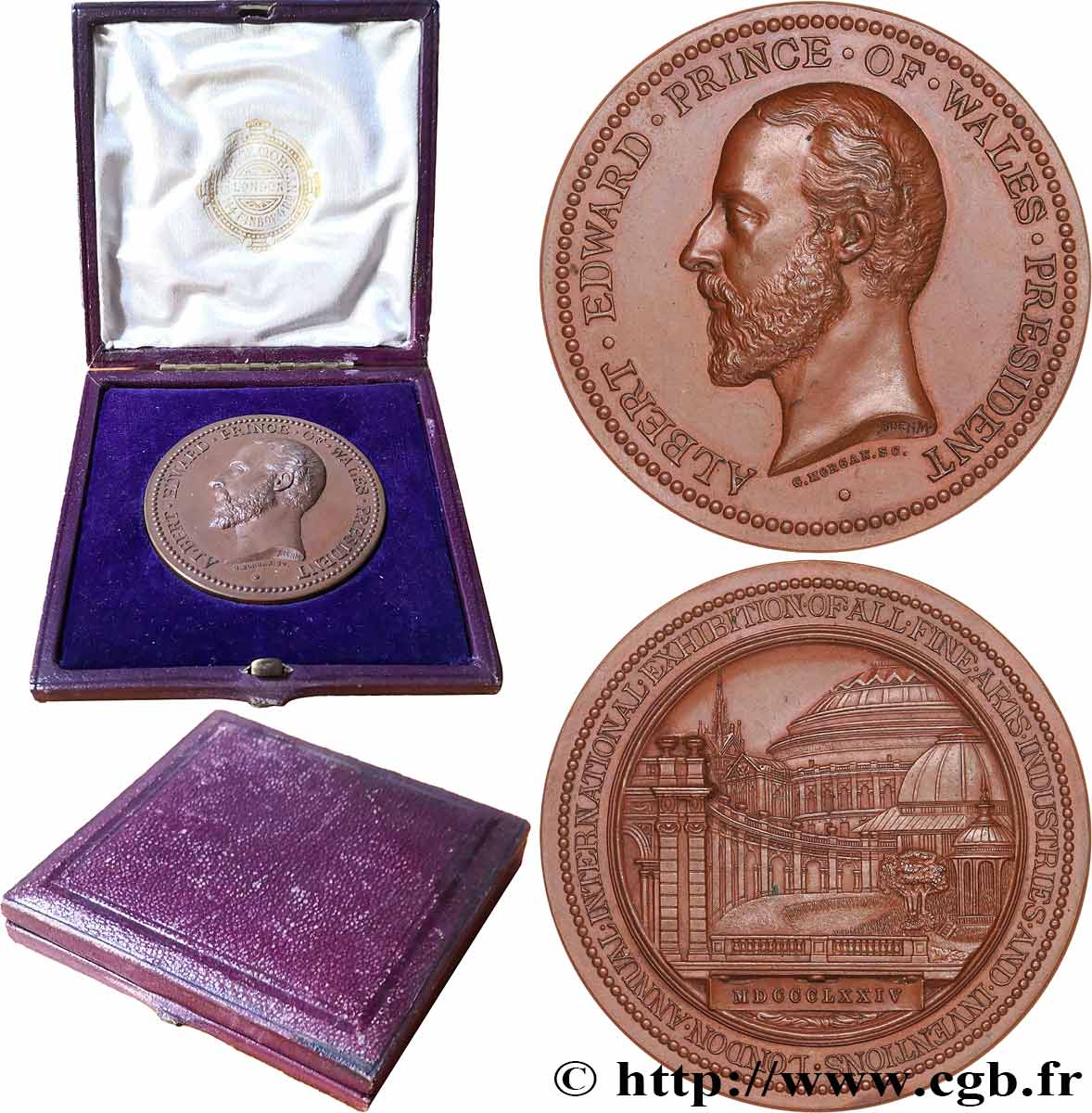 GRANDE BRETAGNE - VICTORIA Médaille, Prince Albert, Exposition internationale des arts et industrie SUP
