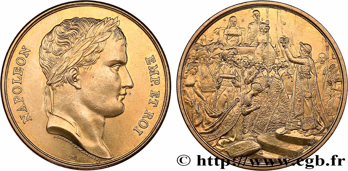 PRIMO IMPERO Médaille, Sacre de Joséphine, refrappe q.SPL