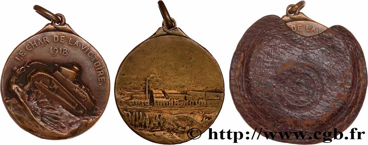TERZA REPUBBLICA FRANCESE Médaille, Le char de la victoire BB