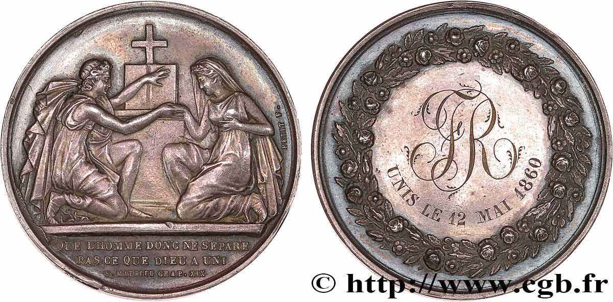 AMOUR ET MARIAGE Médaille de mariage, Evangile de St Mathieu AU