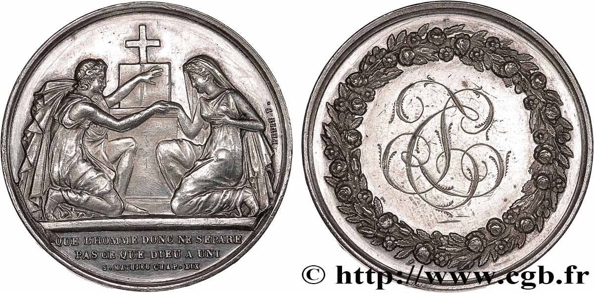 AMOUR ET MARIAGE Médaille de mariage, Evangile de St Mathieu fVZ