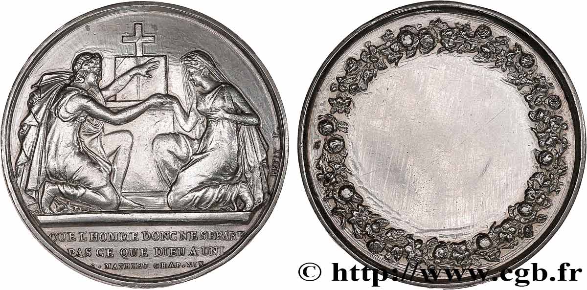 AMOUR ET MARIAGE Médaille de mariage, Evangile de St Mathieu SS