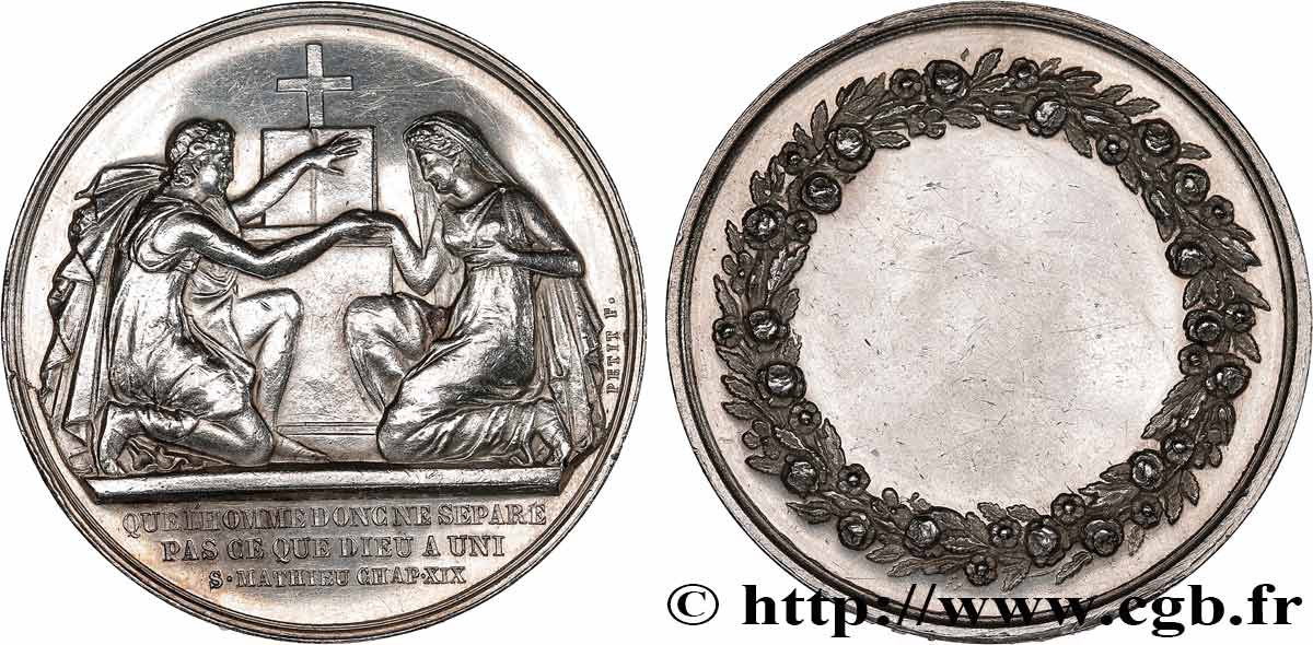 AMOUR ET MARIAGE Médaille de mariage, Evangile de St Mathieu fVZ