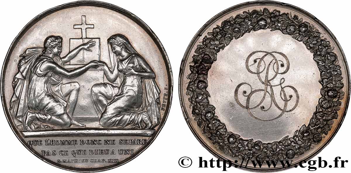 AMOUR ET MARIAGE Médaille de mariage, Evangile de St Mathieu fVZ